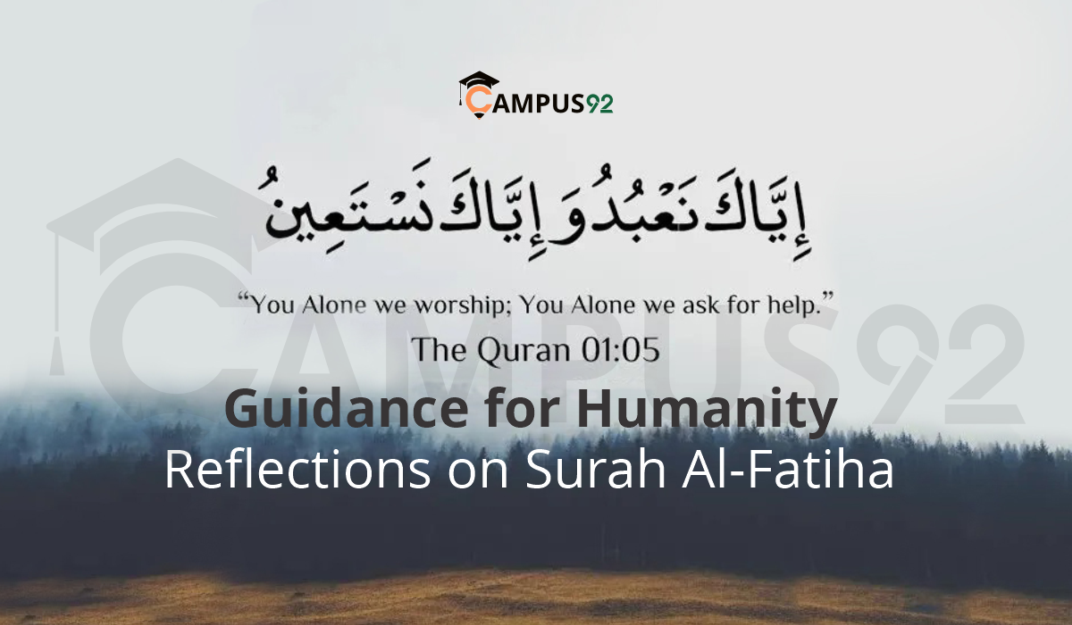 Guidance of humanity reflections on surah Al-Fatiha